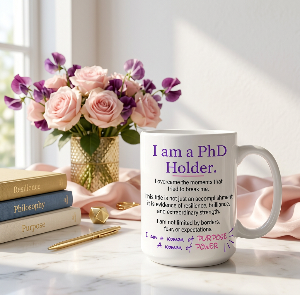 BoundlessHER™ Mug-I am a PhD Holder